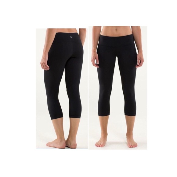lululemon athletica Pants - LULULEMON Sz2 Gym Run Crop Capri Tights Leggings